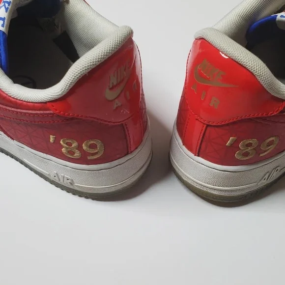 Nike Air Force 1 Detroit Pistons 89 Champs Red CI9882-600 Size 10.5 Sneakers - Picture 4 of 5